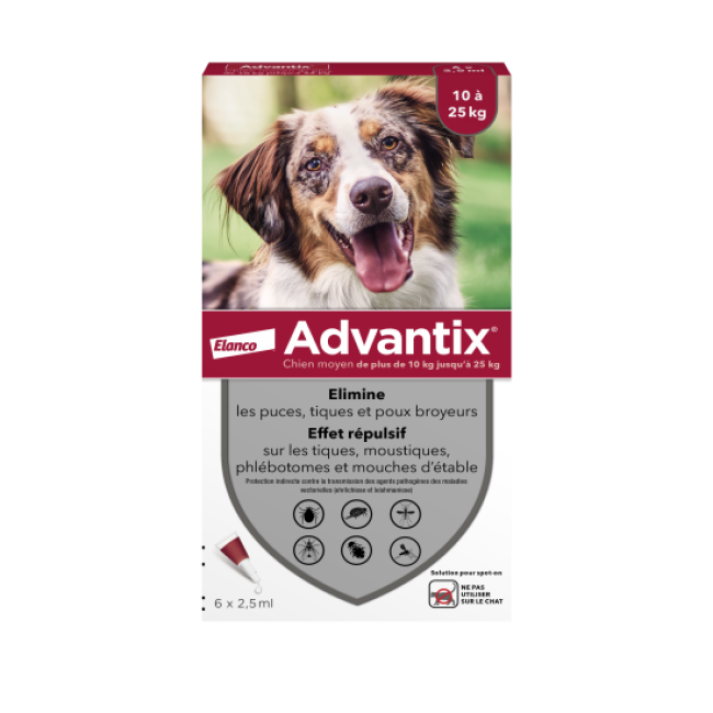 Advantix soin antiparasitaire pour chiens