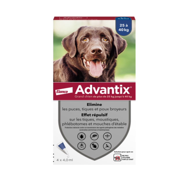 Advantix soin antiparasitaire pour chiens