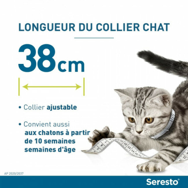 Collier Seresto Anti-puces et tiques pour chat