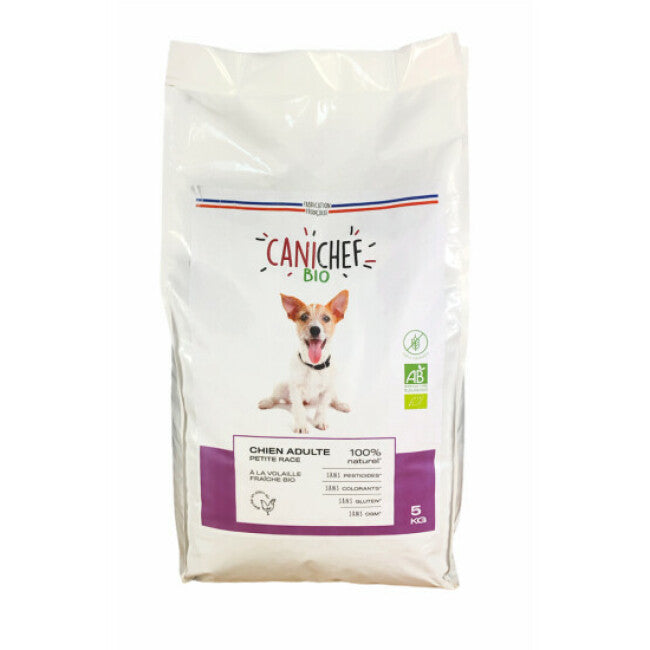 Croquettes Canichef Bio sans céréales pour chien de petite race