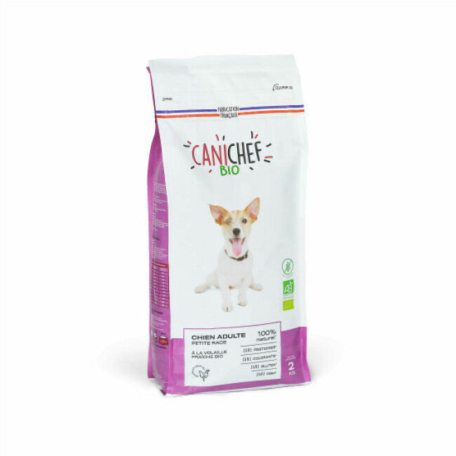 Croquettes Canichef Bio sans céréales pour chien de petite race