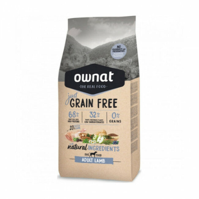 Ownat Just Grain Free Adult à l'agneau sans céréales pour chien adulte