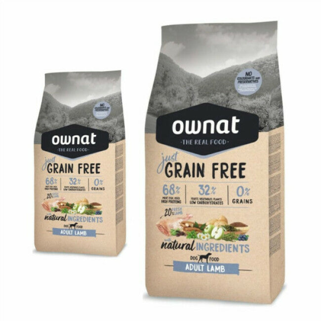 Ownat Just Grain Free Adult à l'agneau sans céréales pour chien adulte