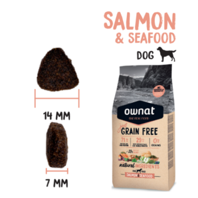 Ownat Just Grain Free Adult sans céréales au saumon pour chien adulte