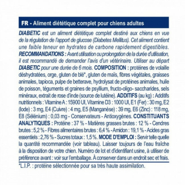 Croquettes Royal Canin Veterinary Diet Diabetic pour chiens