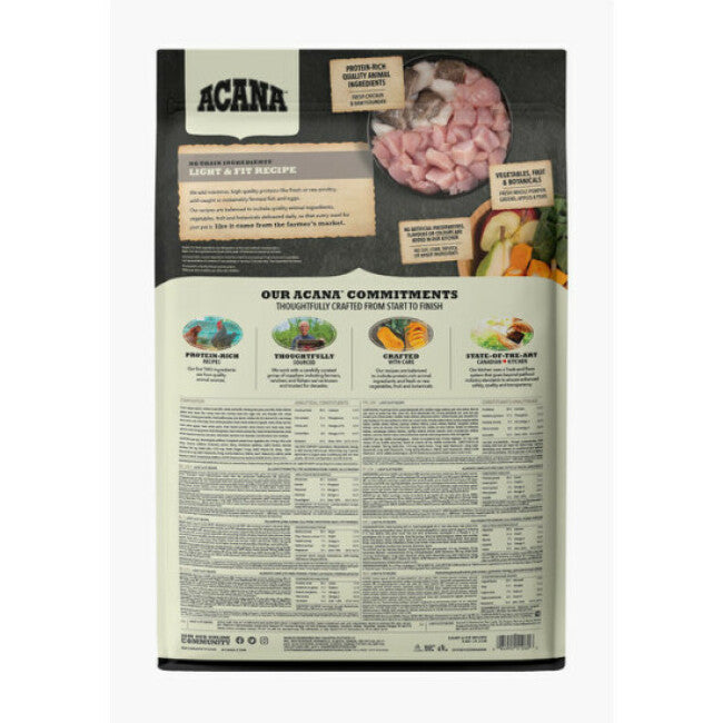 Croquettes Acana Heritage Light and Fit pour chien