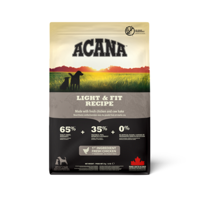 Croquettes Acana Heritage Light and Fit pour chien