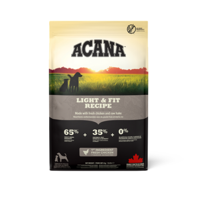 Croquettes Acana Heritage Light and Fit pour chien