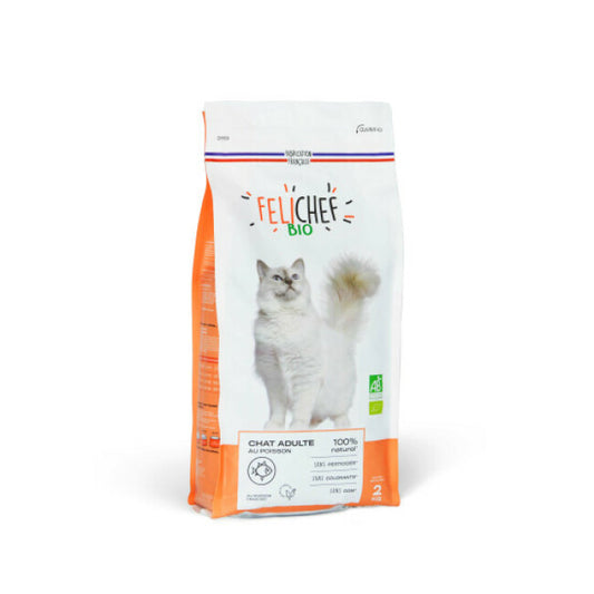 Croquettes Felichef Bio au poisson pour chat