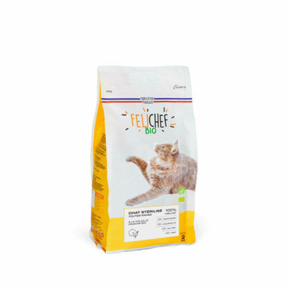 Croquettes Felichef Bio pour chat stérilisé