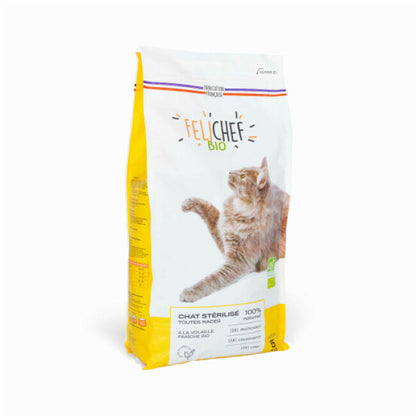 Croquettes Felichef Bio pour chat stérilisé