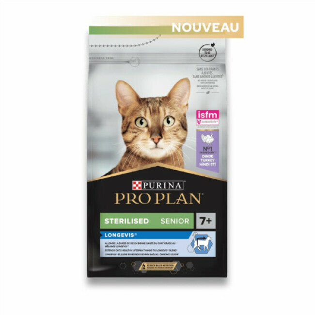 Croquettes pour chats Pro Plan Sterilised 7+ Dinde