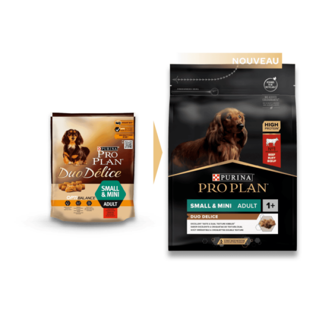 Croquettes pour chiens Pro Plan Small Adult Duo Delice Bœuf