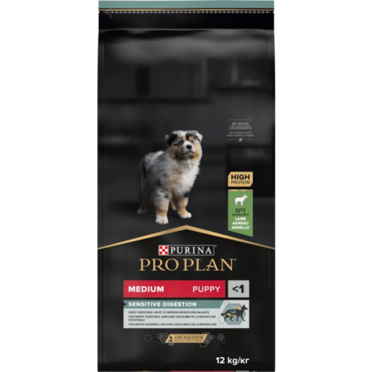 Croquettes Pro Plan Medium OptiDigest Puppy - Sensitive Digestion Agneau