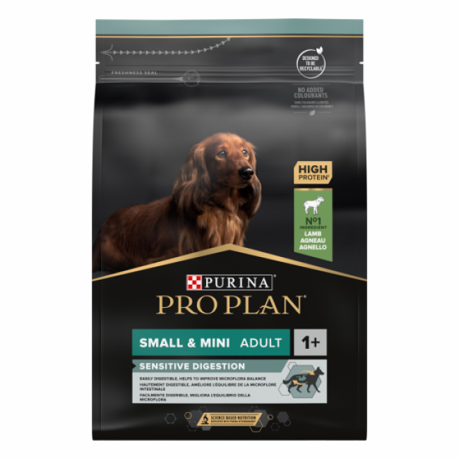 Croquettes Pro Plan Small et Mini Adult Sensitive Digestion OptiDigest