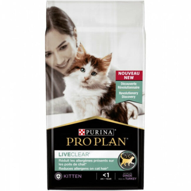 Croquettes ProPlan Liveclear Kitten Dinde pour chaton