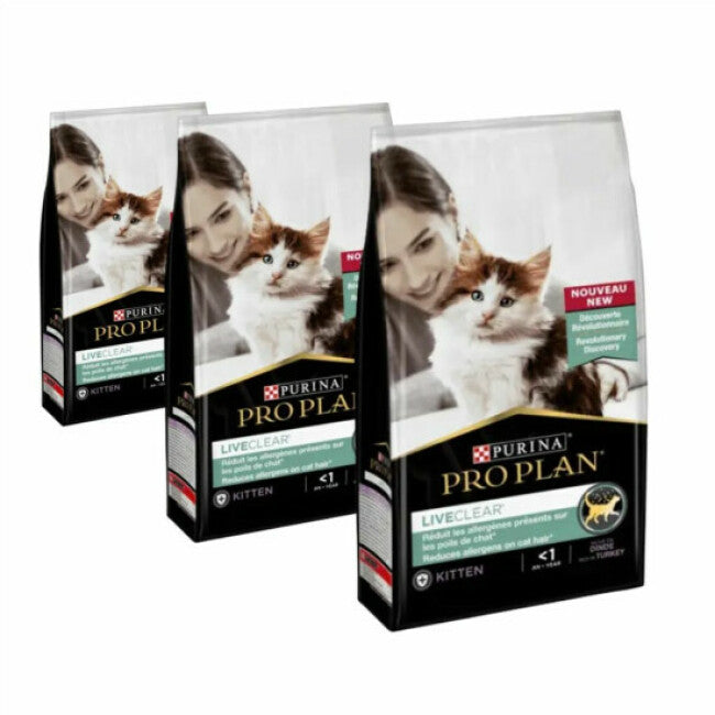 Croquettes ProPlan Liveclear Kitten Dinde pour chaton