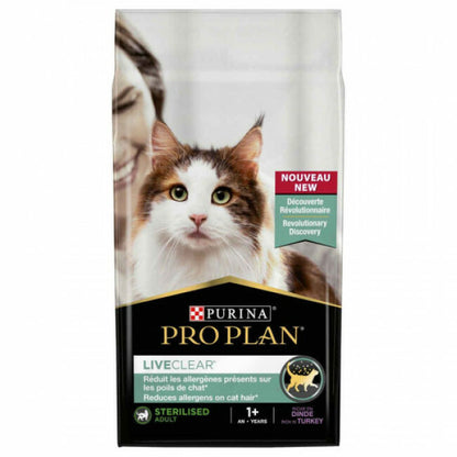 Croquettes ProPlan Liveclear Sterilised Dinde pour chat stérilisé