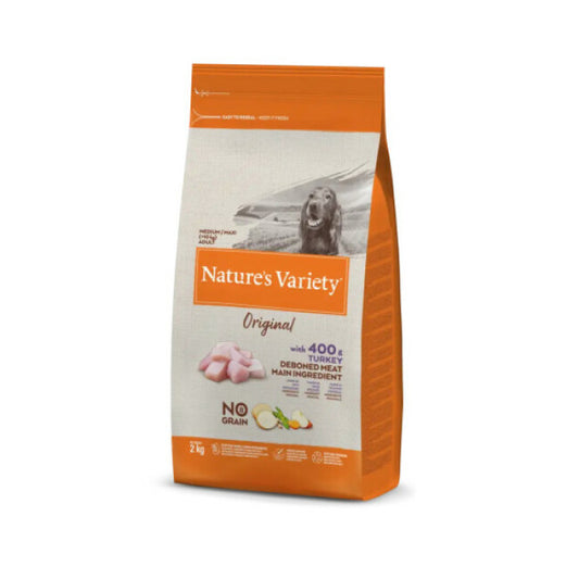 Croquettes sans céréales pour chien Nature's Variety True Instinct Medium Maxi Adult Dinde