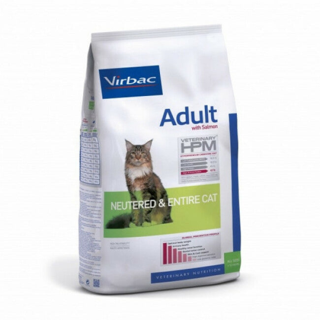 Croquettes Virbac HPM Neutered & Entire adulte au saumon pour chat